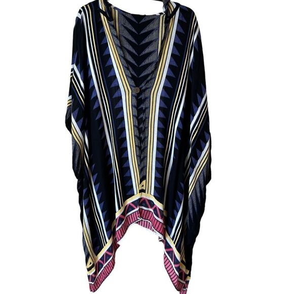 Earthbound Neo Tribal Hoodie Poncho - Picture 1 of 11